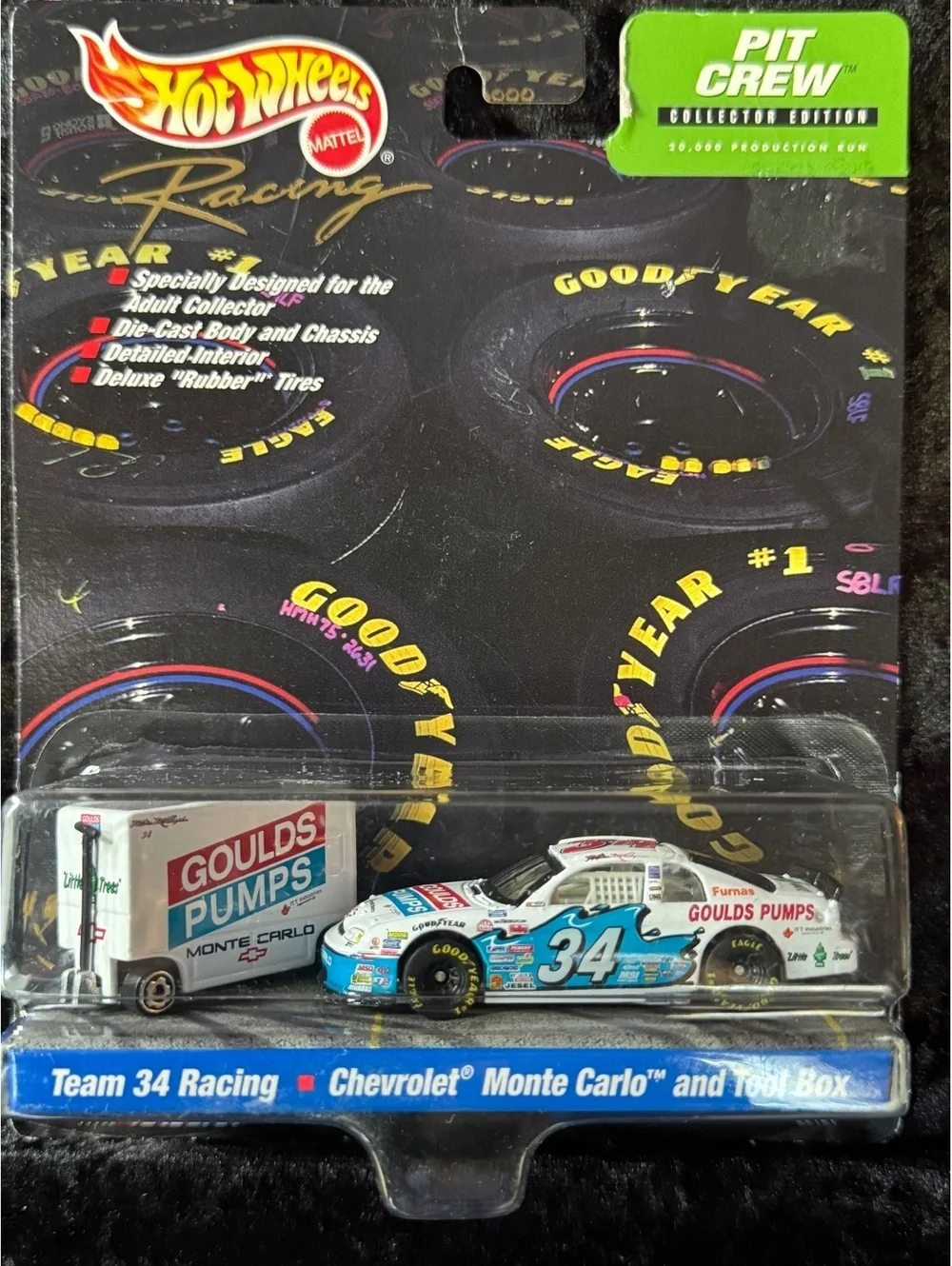 Hot Wheels Racing Team 34 Chevrolet Monte Carlo with Tool Box Die-Cast Car